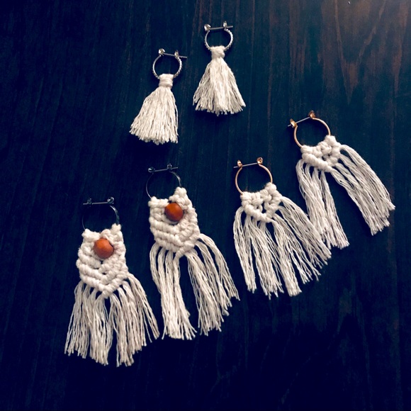 🆕»-» Handmade w/Löve «-« 3pc Macramé Earring Set » Hypoallergenic | Nickel-Free - Picture 2 of 16